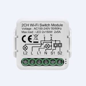 Wi-Fi Switch Module - 2 Gang