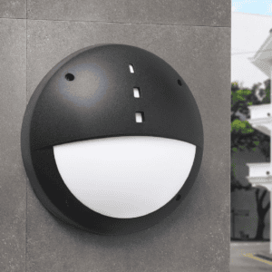 Fumagalli Gelmi-EL Round Eyelid Bulkhead – Black/Opal, E27
