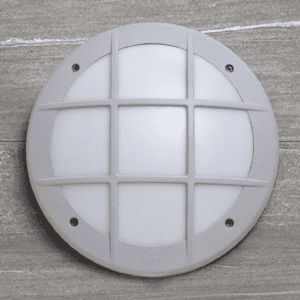 Fumagalli Gelmi-GR Round Grille Bulkhead – Grey/Opal, E27