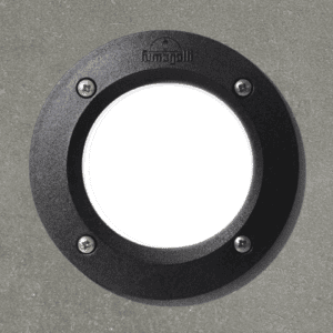 Fumagalli Leti 100 Round Recessed Wall Light – Black/Opal, GX53 LED 3W